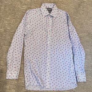 Bonobos White and Red Patterned Dress Shirt